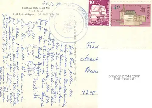 AK / Ansichtskarte Rottach Egern Gasthaus Cafe Moni Alm Terrasse Rottach Egern