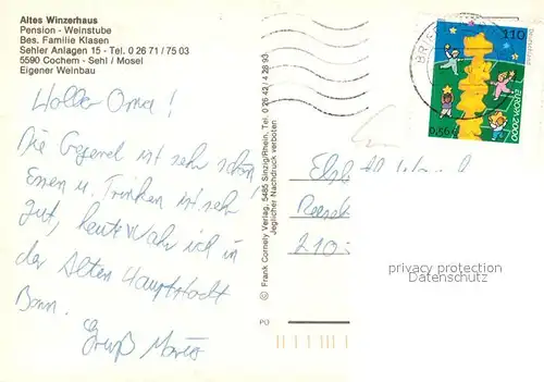 AK / Ansichtskarte Sehl Altes Winzerhaus Pension Weinstube Sehl