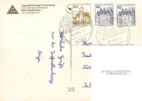 AK / Ansichtskarte Haidmuehle Jugendherberge Frauenberg Speiseraum Tanz Tischtennis Dreisessel Haidmuehle