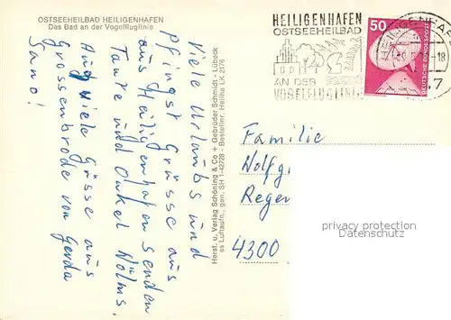 AK / Ansichtskarte Heiligenhafen_Ostseebad Fliegeraufnahme Heiligenhafen_Ostseebad