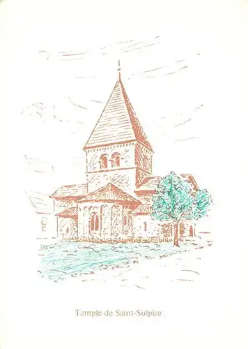 AK / Ansichtskarte Saint Sulpice_VD Temple Kirche  