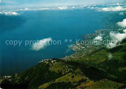 AK / Ansichtskarte Rochers_de_Naye Caux Montreux Vevey Lac Leman Genfersee Fliegeraufnahme Rochers_de_Naye