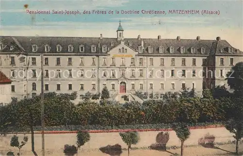 AK / Ansichtskarte Matzenheim Pensionat Saint Joseph Frere de la Doctrine Chretienne Matzenheim