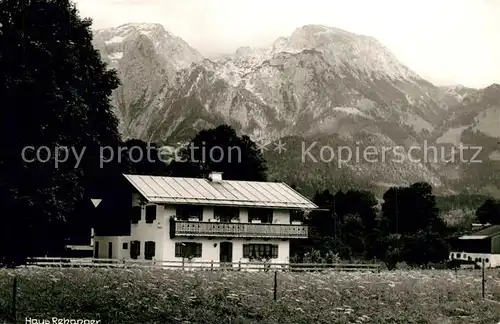 AK / Ansichtskarte Berchtesgaden Haus Rehanger Berchtesgaden
