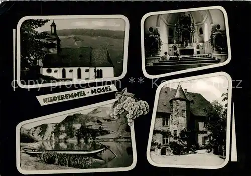 AK / Ansichtskarte Niederemmel Mosel Loreley Kirche Innenansicht Niederemmel