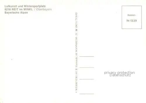 AK / Ansichtskarte Reit_Winkl Ortsmotiv mit Kirche Wintersportplatz Bayerische Alpen Reit_Winkl