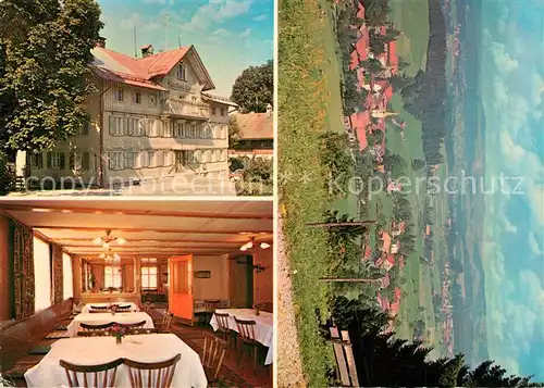 AK / Ansichtskarte Simmerberg Gasthaus Pension zur Krone Landschaftspanorama Simmerberg