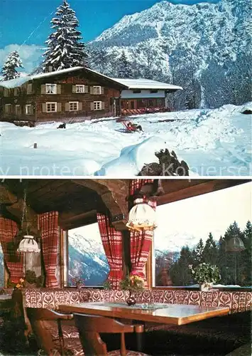 AK / Ansichtskarte Oberstdorf Gasthaus Laiter Winterlandschaft Allgaeuer Alpen Oberstdorf
