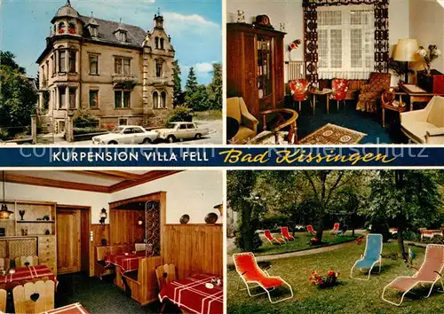 AK / Ansichtskarte Bad_Kissingen Kurpension Villa Fell Liegewiese Bad_Kissingen