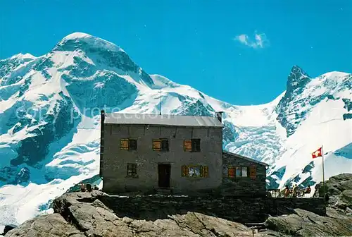 AK / Ansichtskarte Zermatt_VS Gandegghuette mit Breithorn Zermatt_VS