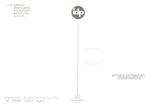 AK / Ansichtskarte Sorrento_Campania Veduta aerea Sorrento Campania