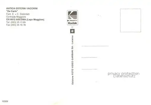 AK / Ansichtskarte Ascona_Lago_Maggiore Antica Osteria Vaccini Da Carlo Ascona_Lago_Maggiore