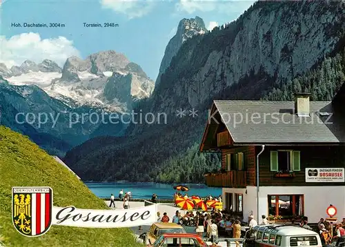 AK / Ansichtskarte Gosausee mit Hohem Dachstein und Torstein Gosausee