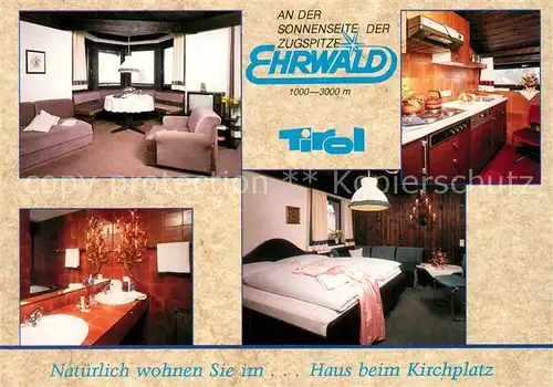 AK / Ansichtskarte Ehrwald_Tirol Haus beim Kirchplatz Ferienwohnungen Details Ehrwald Tirol