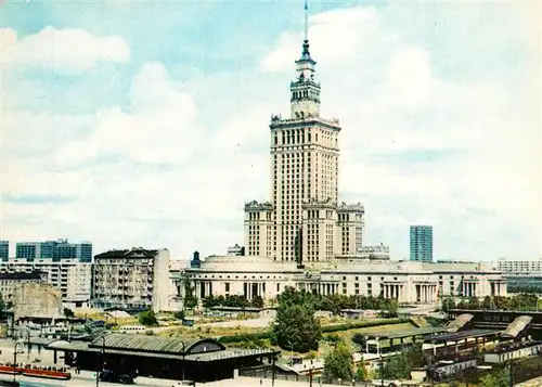 AK / Ansichtskarte Warszawa Palac Kultury z Nauki Warszawa