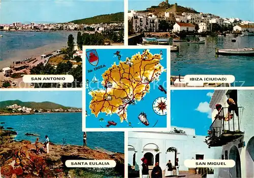 AK / Ansichtskarte Ibiza_Islas_Baleares San Antonio Ciudad Santa Eulalia San Miguel Ibiza_Islas_Baleares