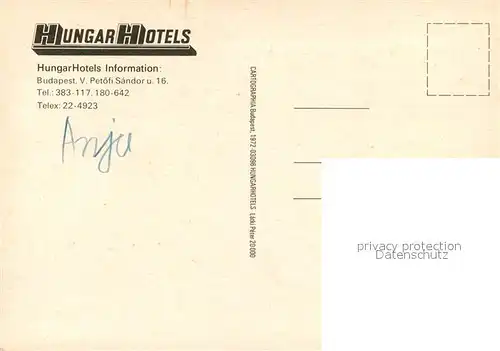 AK / Ansichtskarte Budapest Hungar Hotels mit Stadtplan Budapest