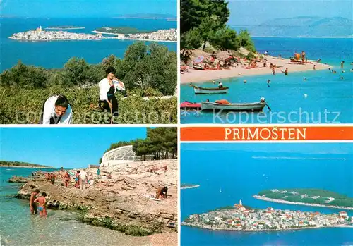 AK / Ansichtskarte Primosten Panorama Strand Fliegeraufnahme Primosten