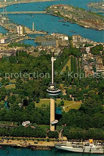 AK / Ansichtskarte Rotterdam Fliegeraufnahme mit Euromast Rotterdam