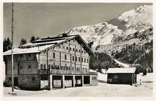 AK / Ansichtskarte Davos_Dorf_GR Oberst von Sprecher Haus Ski Haus  Davos_Dorf_GR