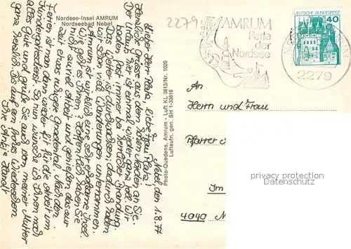 AK / Ansichtskarte Nebel_Amrum Fliegeraufnahme Nebel Amrum