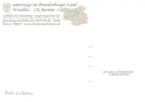 AK / Ansichtskarte Wandlitz Fliegeraufnahme Wandlitzsee Wandlitz