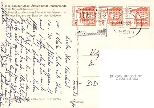 AK / Ansichtskarte Trier Fliegeraufnahme Trier