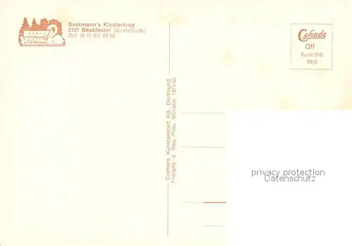 AK / Ansichtskarte Neukloster_Niederelbe Fliegeraufnahme Beckmanns Klosterkrug Neukloster_Niederelbe