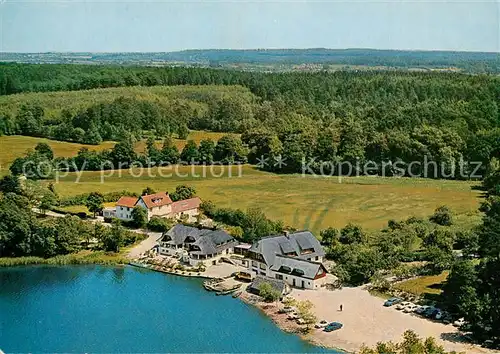 AK / Ansichtskarte Luetjensee Fliegeraufnahme Hotel Restaurant Fischerklause Luetjensee