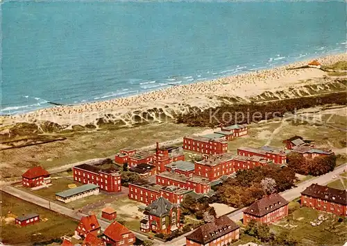 AK / Ansichtskarte Norderney_Nordseebad Fliegeraufnahme Kinderheilstaette Seehospiz Kaiserin Friedrich Norderney_Nordseebad