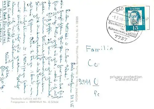 AK / Ansichtskarte Bad_Duerrheim Fliegeraufnahme Bad_Duerrheim