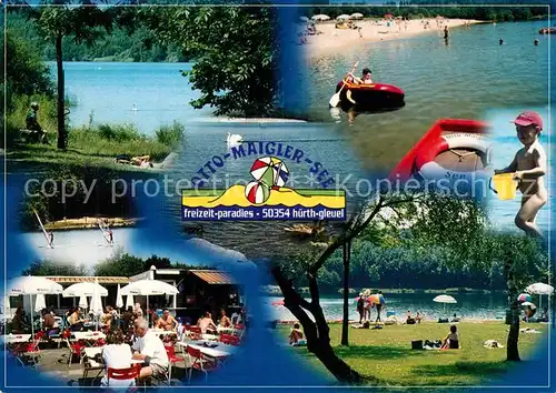 AK / Ansichtskarte Gleuel Otto Maigler See Strandbad Gaststaette Badestrand Gleuel