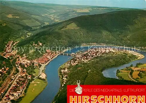 AK / Ansichtskarte Hirschhorn_Neckar Fliegeraufnahme Hirschhorn Neckar