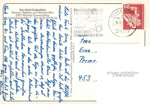 AK / Ansichtskarte Malente Gremsmuehlen Kurhotel Godenblick Hallenbad Malente Gremsmuehlen