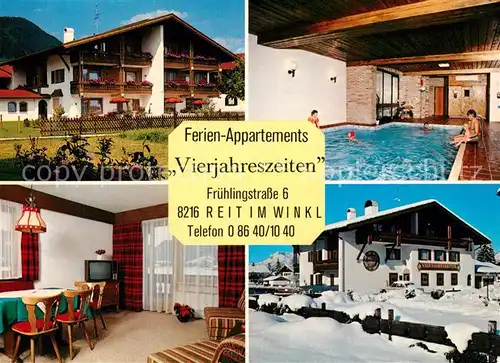 AK / Ansichtskarte Reit_Winkl Ferienappartements Vierjahreszeiten Hallenbad Reit_Winkl