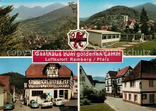 AK / Ansichtskarte Ramberg Gasthaus Metzgerei Zum goldenen Lamm Landschaftspanorama Ramberg