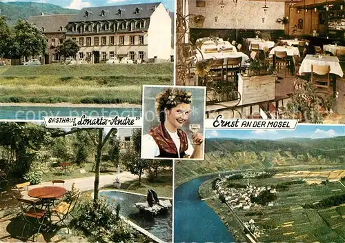 AK / Ansichtskarte Ernst_Cochem Gasthaus Loenartz Andre Weinprinzessin Moseltal Fliegeraufnahme Ernst_Cochem
