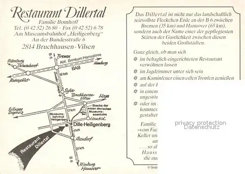 AK / Ansichtskarte Vilsen Restaurant Dillertal Vilsen