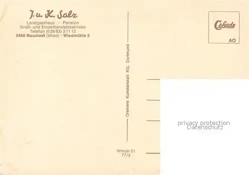 AK / Ansichtskarte Neustadt_Wied Landgasthaus Pension Wiedmuehle Autobahnbruecke Fliegeraufnahme Neustadt_Wied