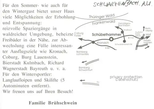 AK / Ansichtskarte Schwarzenbach_Wald Gasthof Pension Zur Muehle Garten Hallenbad Schwarzenbach Wald