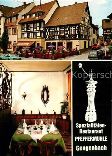 AK / Ansichtskarte Gengenbach Restaurant Pfeffermuehle Weinstube Fachwerkhaus Gengenbach