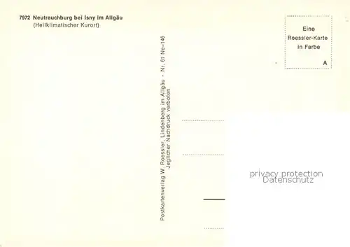 AK / Ansichtskarte Neutrauchburg Fuerstliche Waldburg Zeil sche Kurverwaltung Kuranstalt Schwabenland Neutrauchburg