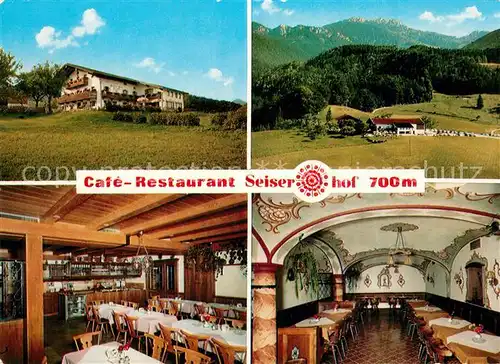 AK / Ansichtskarte Reit_Aschau_Chiemgau Cafe Pension Restaurant Seiserhof Landschaftspanorama Reit_Aschau_Chiemgau
