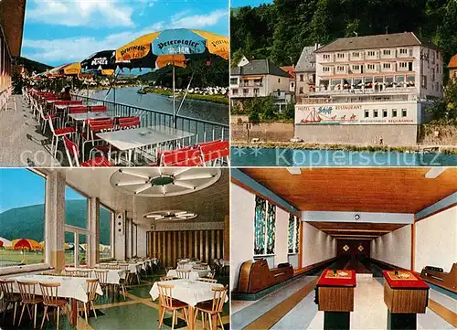 AK / Ansichtskarte Neckarsteinach Hotel Restaurant Schiff Kegelbahn Neckarsteinach