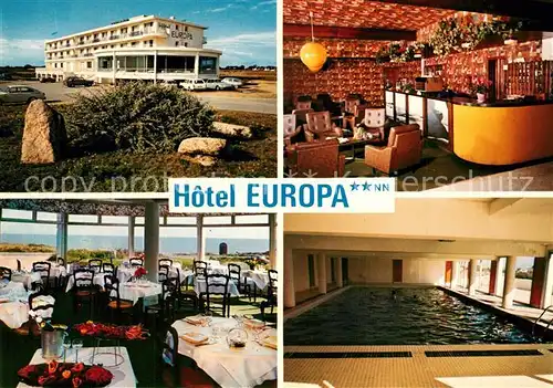 AK / Ansichtskarte Quiberon_Morbihan Hotel Europa Bar Speisesaal Hallenbad Quiberon Morbihan