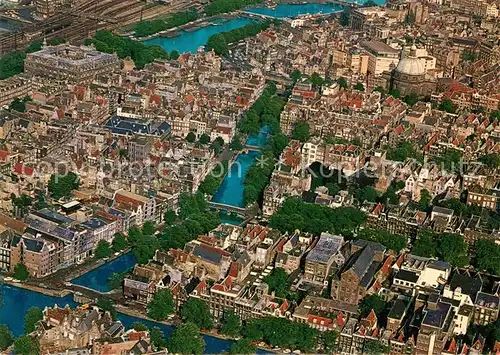 AK / Ansichtskarte Amsterdam_Niederlande Altes Zentrum Fliegeraufnahme Amsterdam_Niederlande