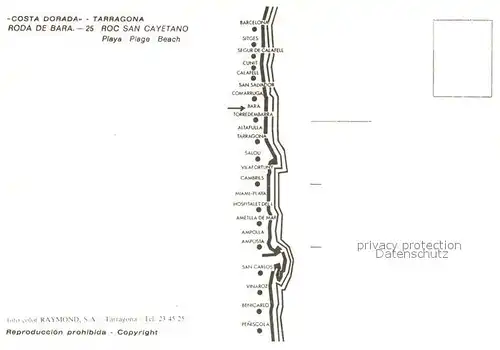 AK / Ansichtskarte Roda_de_Bara Roc San Cayetano Playa  Roda_de_Bara