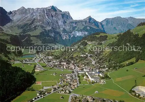 AK / Ansichtskarte Engelberg_OW Fliegeraufnahme mit Juchlipass Engelberg OW