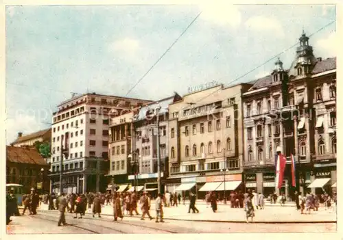 AK / Ansichtskarte Zagreb Strassenpartie Zagreb