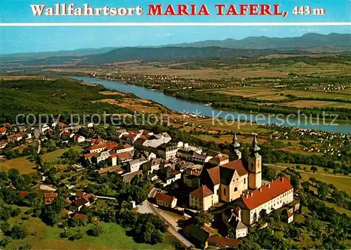 AK / Ansichtskarte Maria_Taferl Fliegeraufnahme Barocke Basilika Maria Taferl